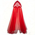 Unisex Ghost Costume with Hooded Cloak and Net-Like Dress for Halloween - Multiple Colors