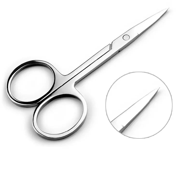 Nail and Eyebrow Scissors with Cuticle Trimmer for Women - Facial Hair Removal Tools