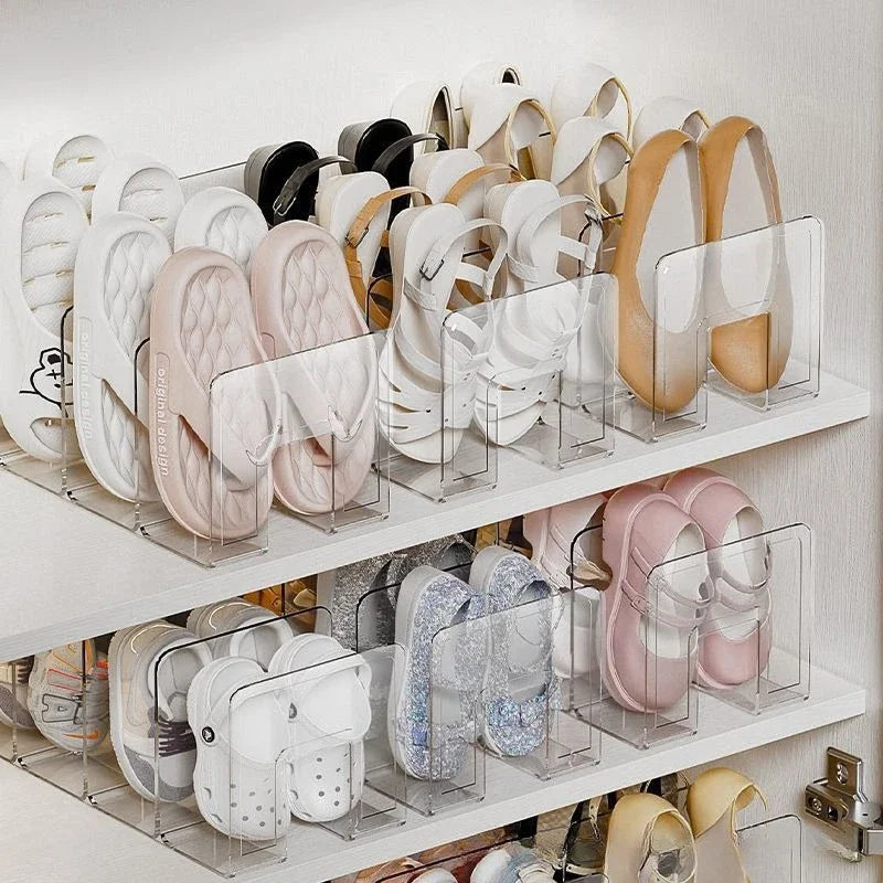 Transparent Multi-Layer Baby Shoe Rack - Space Saving Standing Organizer