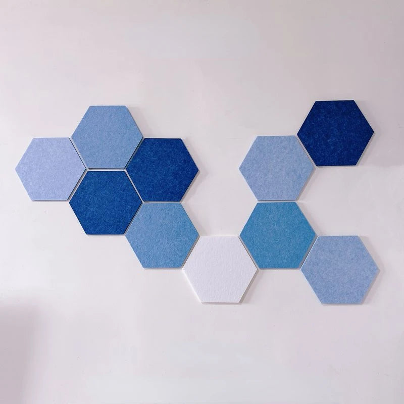 Creative Wallpaper Cloth 10PCS Set Wall Sticker Decorative Felt Cork Board for Living Room Bedroom School