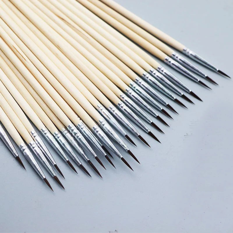 100 Pcs Fine Line Watercolor Brushes - Long Hair Art Painting Pen Set