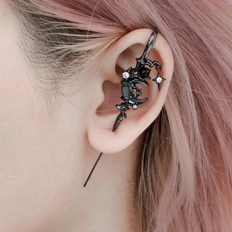 Moon Ear Hook Earrings for Women Delicate Jewelry Piercing Accessories