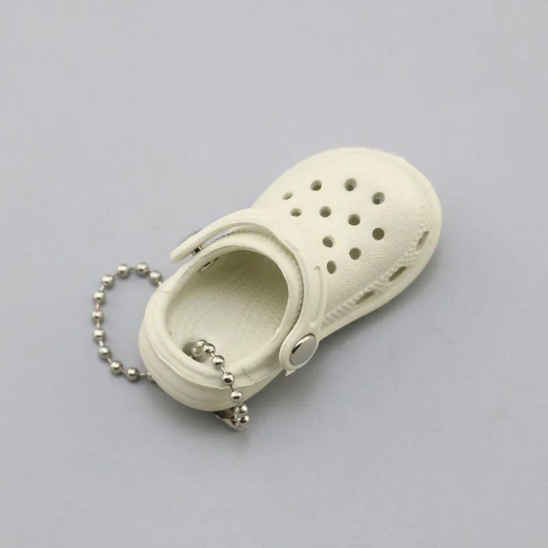 Mini EVA Shoe Charms Keychain Set - Colorful Croc Shoe Pendants for DIY Accessories