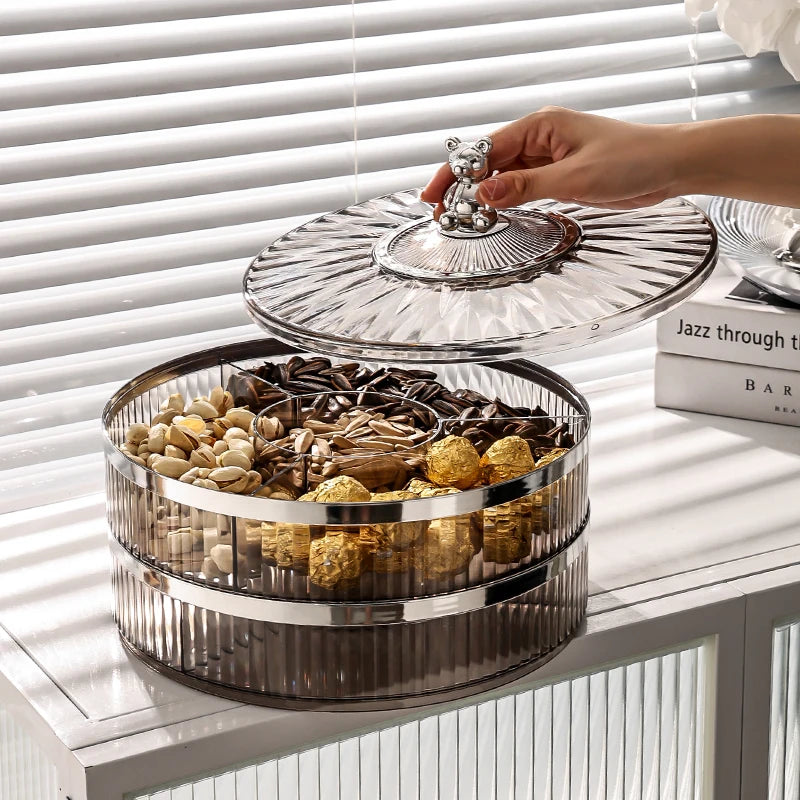 Sealed Dried Fruit Snack Box with Lid - Nordic Style Coffee Table Storage