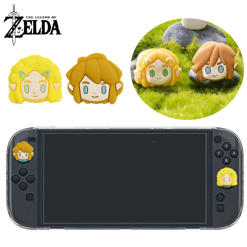 2pcs Silicone Rubber Thumb Grips for Nintendo Switch Pro PS5 Xbox Controller Protective Cover