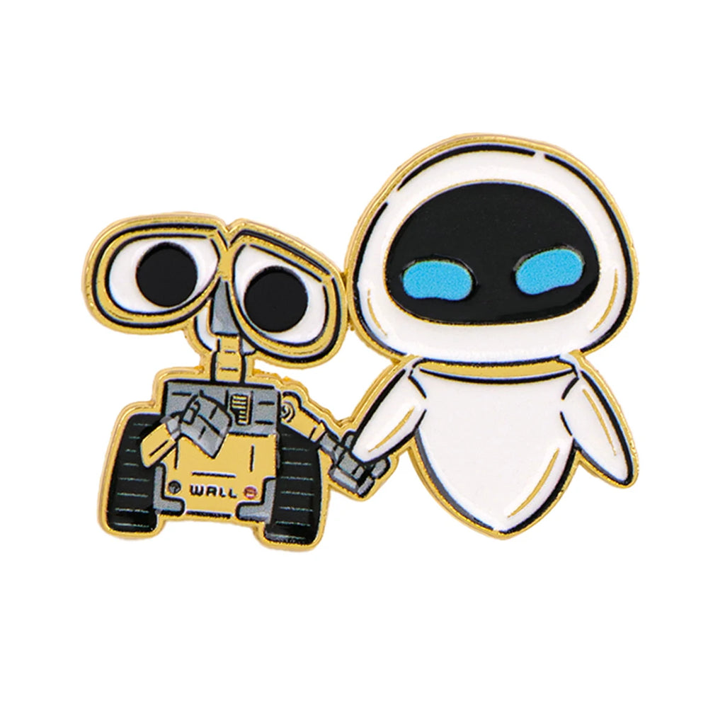 Cute Cartoon Robot Enamel Pin Brooch for Coat, Women's Jewelry Gift