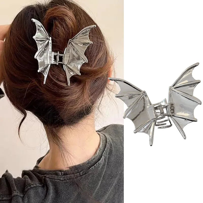 Black Spider Hair Claw Clips Gothic Metal Hair Accessories Strong Hold Punk Style