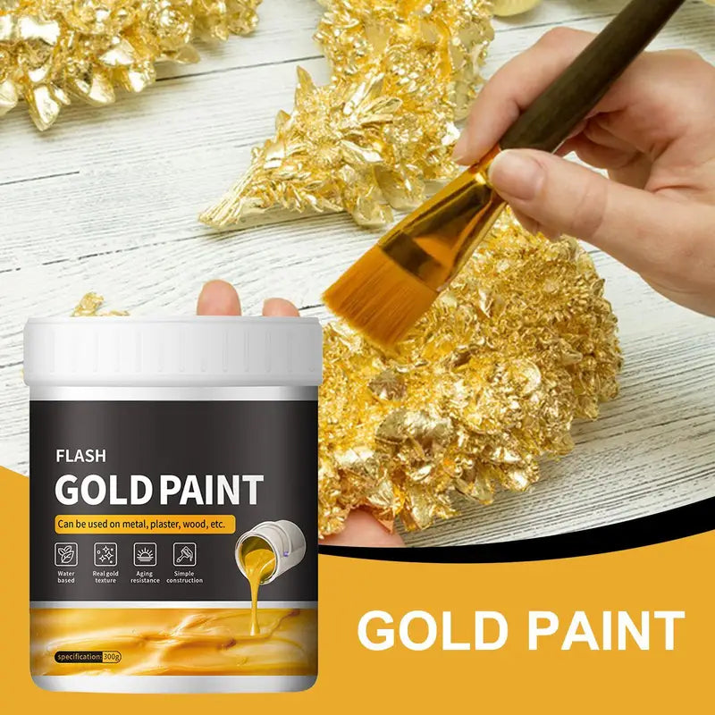 Liquid Gold Foil Paint - 300g Quick Dry Metal & Wood Craft Paint