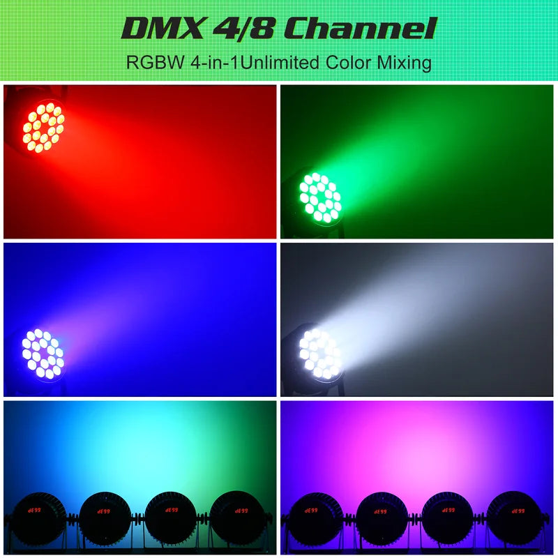 LED Party Stage Light 200W DMX512 RGBW Wash Light Effect for DJ Disco Wedding