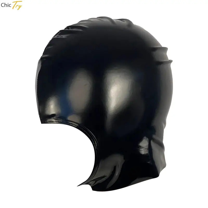 Open Mouth Leather Mask for Cosplay & Costume Party - Unisex Full Face Headgear