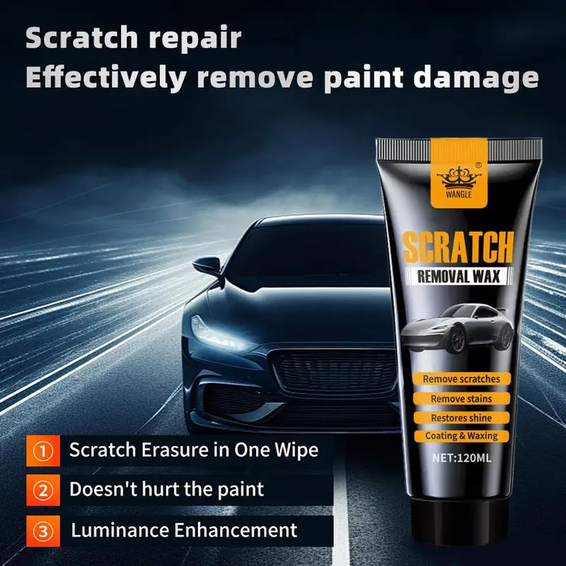 Car Scratch Removal Wax Kit - 120ml Auto Paint Polishing & Restorer - Multiple Colors