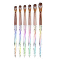6pcs Acrylic Nail Brush Kit - Professional Multi-Size Nail Art & Extension Set