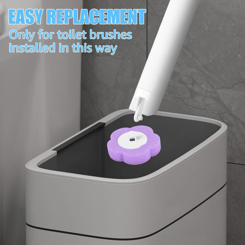 72Pcs Toilet Brush Replacement Heads with Lavender Scent - Bathroom Cleaning Accessories