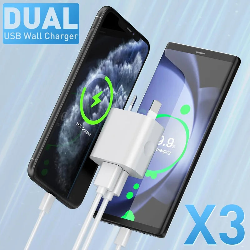 Universal Travel USB Wall Charger 5V 2A Dual Port Power Adapter AU Plug