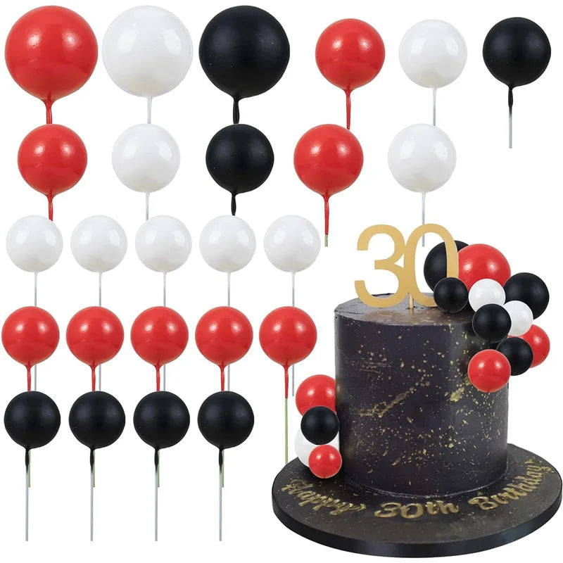 Cake Topper Decorations 30 Pcs Balloons Party Supplies for Wedding Birthday Baby Shower