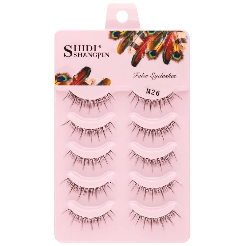 False Eyelash Set 3/5/7 Pairs Long Natural Mink Lashes for Daily Makeup