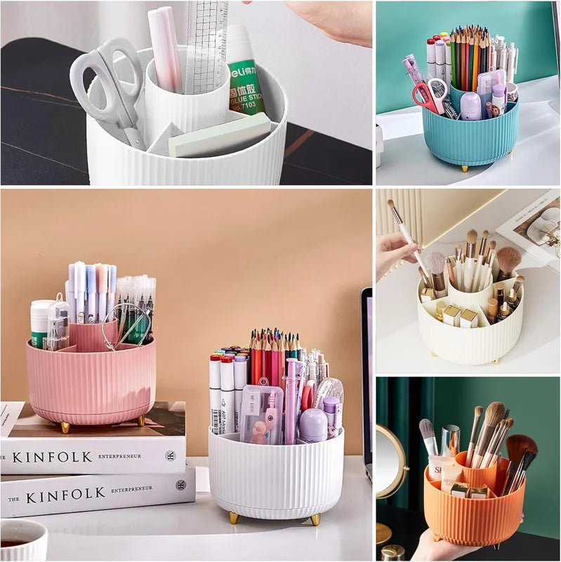 360° Rotating Makeup Storage Box Organizer Cosmetic Brush Lipstick Jewelry Holder