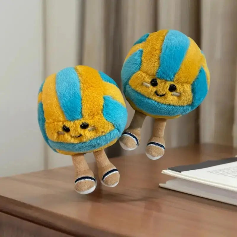 Soft Plush Volleyball Toy Keychain & Bag Decor - Sports-Themed Gift