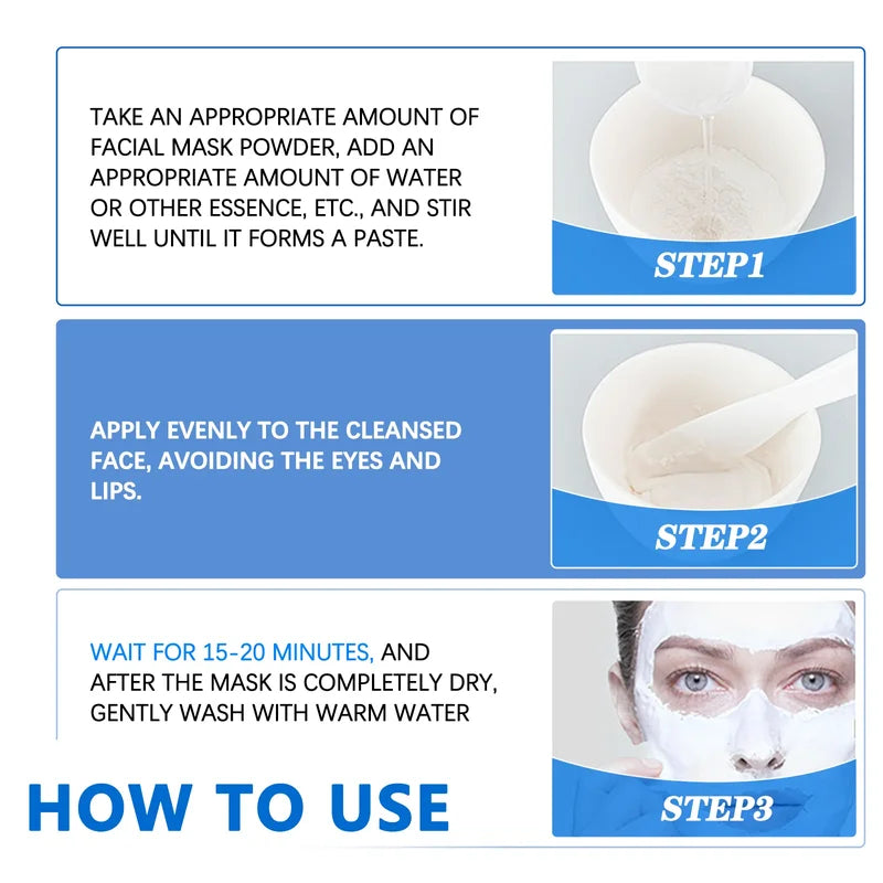 Hydrating Hyaluronic Acid Face Mask Powder - Brightening & Anti-Aging, 35g/25g Variants
