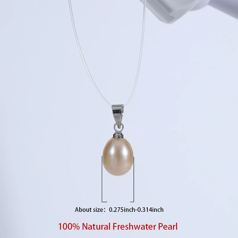 Natural Freshwater Pearl Pendant Beads for Jewelry Making - 7-8mm AAA 4pcs