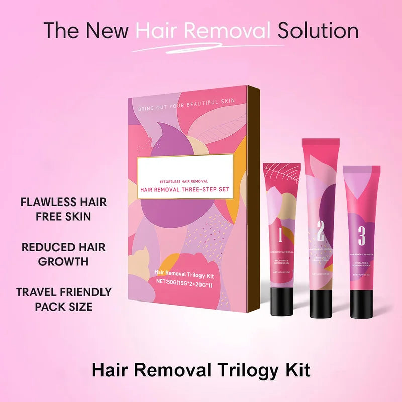 Facial Hair Remover Cream Kit for Women - Gentle, Quick 15-Minute Removal on Face & Chin