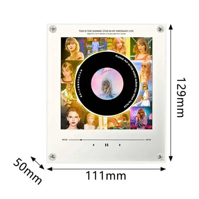 NFC Music Player Night Light with Acrylic Design - Magnetic Fridge Light & Desk Decor