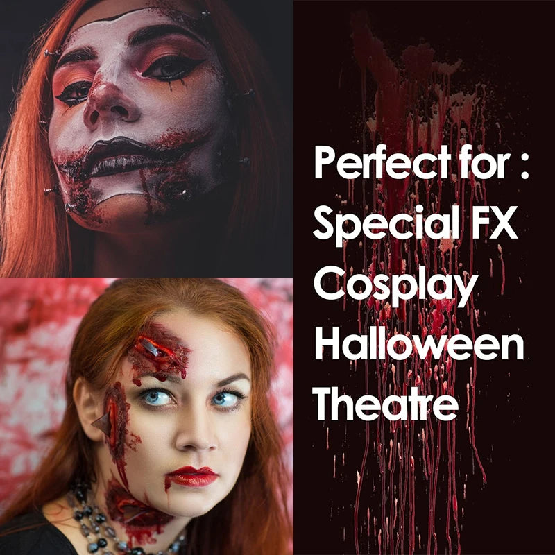 Liquid Latex Kit for SFX Makeup Scars Wounds Prosthetics Halloween 30ml+50ml