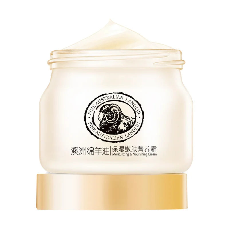 Moisturizing Face Cream with Collagen and Lanolin - Brightening & Hydrating