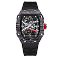Trendy Quartz Watch for Men with Colorful Stripes and Painted Dial - Classic Date