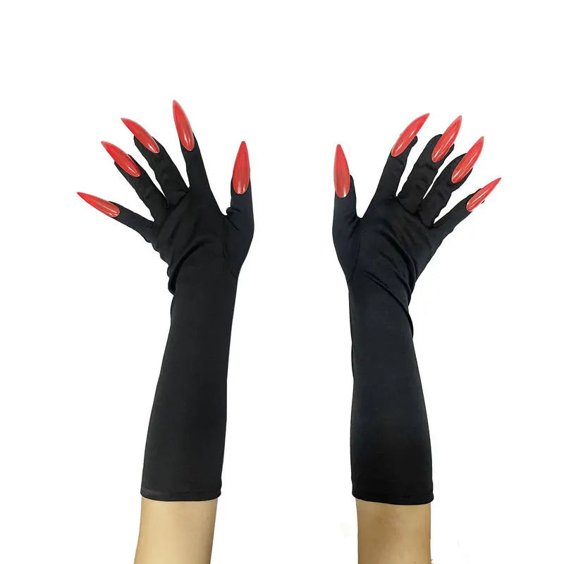 Halloween Ghost Claw Gloves with Long Nails Cosplay Funny Costume Accessories