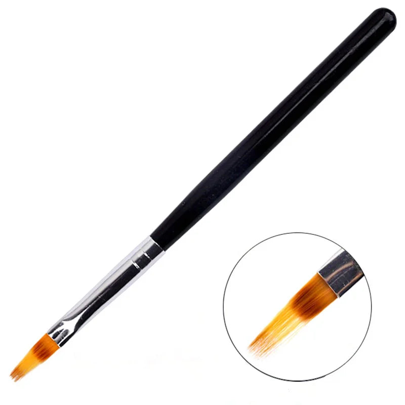 Nail Art Brush Lace Ombre Design Gradient Pen for Acrylic Nail Painting DIY UV Gel Manicure Tools