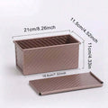 Non-Stick Golden Loaf Pan with Lid - Durable Baking Mold for Oven, Rust-Resistant