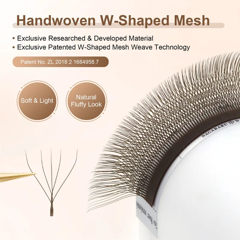 Eyelash Extension Premade Fans - 4D/5D W Shape Soft Light Individual Lashes