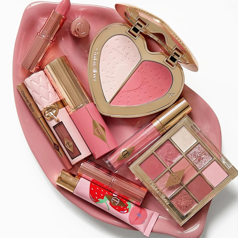 Multicolor Lip Gloss & Eyeshadow Palette with Blush Set - Full Makeup Collection