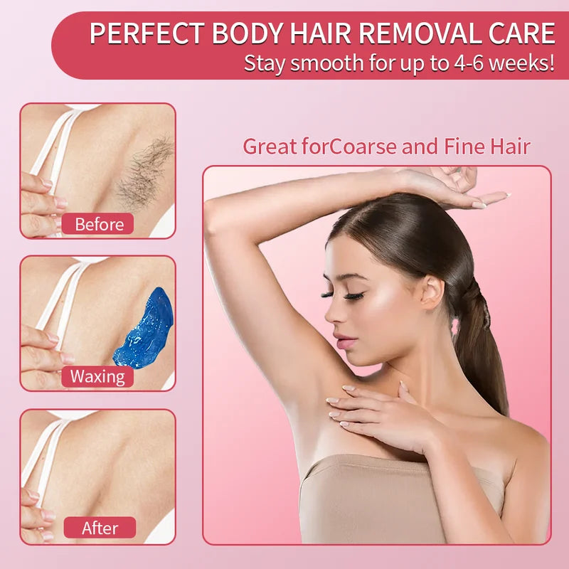 Hard Wax Beans Hair Removal Kit for Body Face Bikini Legs - 50/100g