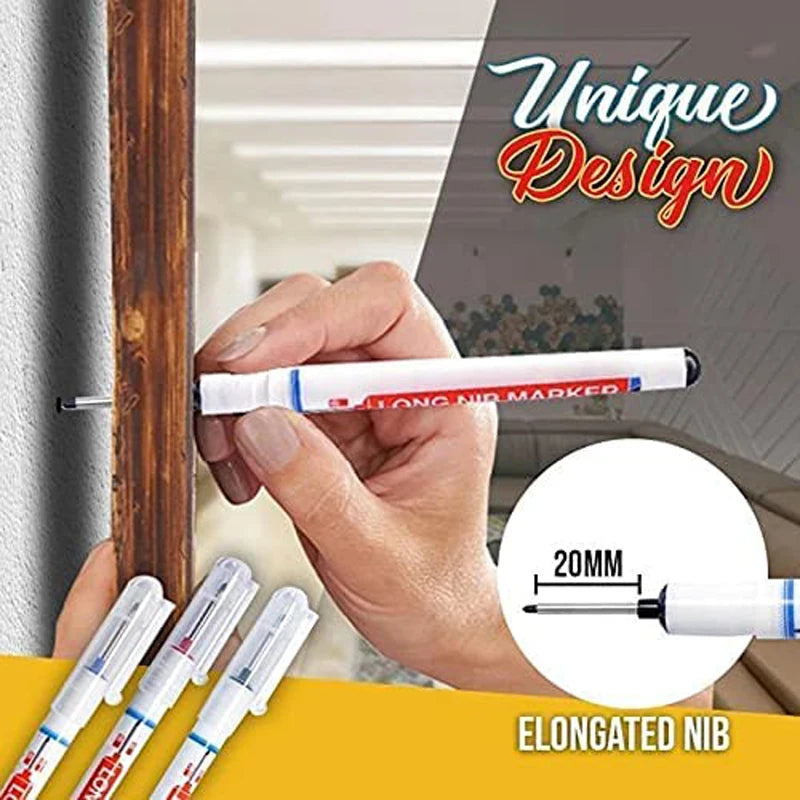 Waterproof White Paint Marker Pen Set for Deep Holes, Metal, Wood, Glass, Tiles