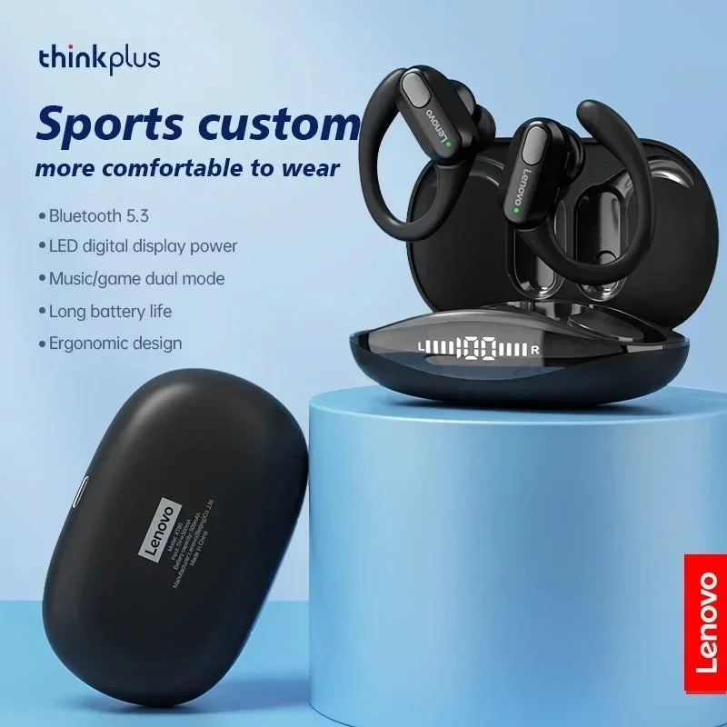 Wireless Bluetooth Headphones with Mic Noise Reduction Waterproof Earhooks