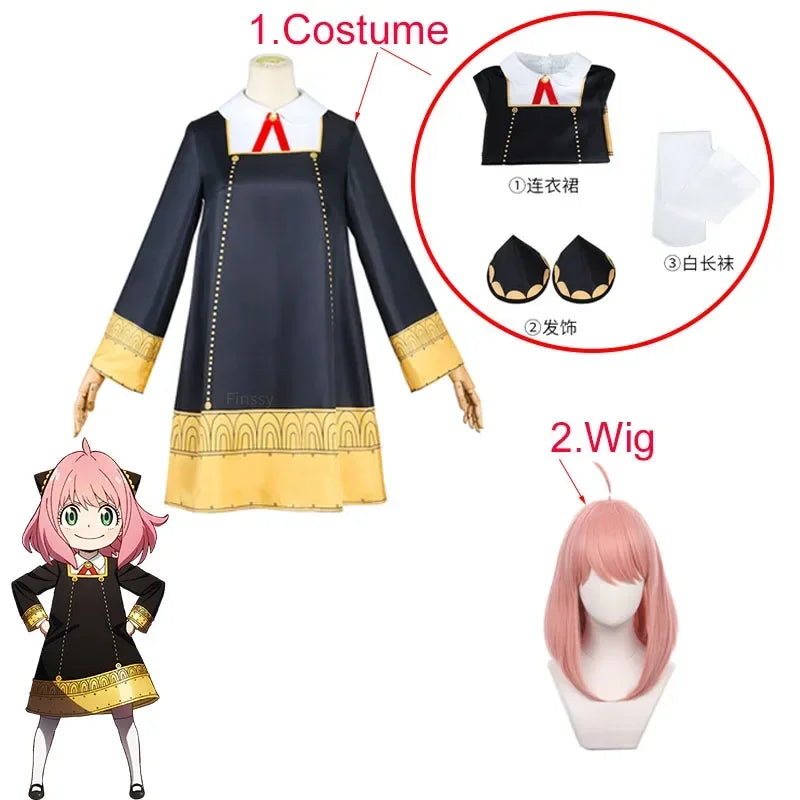 Halloween Anya Vervalser Cosplay Costume for Adults with Horns and Socks - Anime Style
