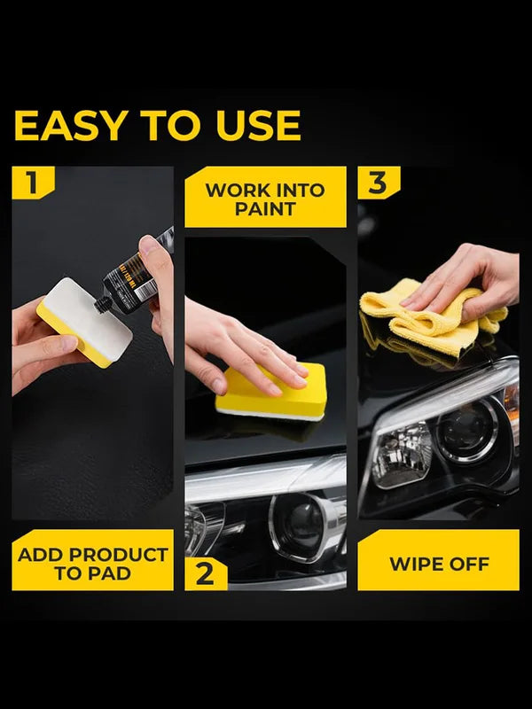 Car Scratch Remover Wax Kit - Deep Scratch Repair & Surface Polish - 120ml with Sponge & Cloth