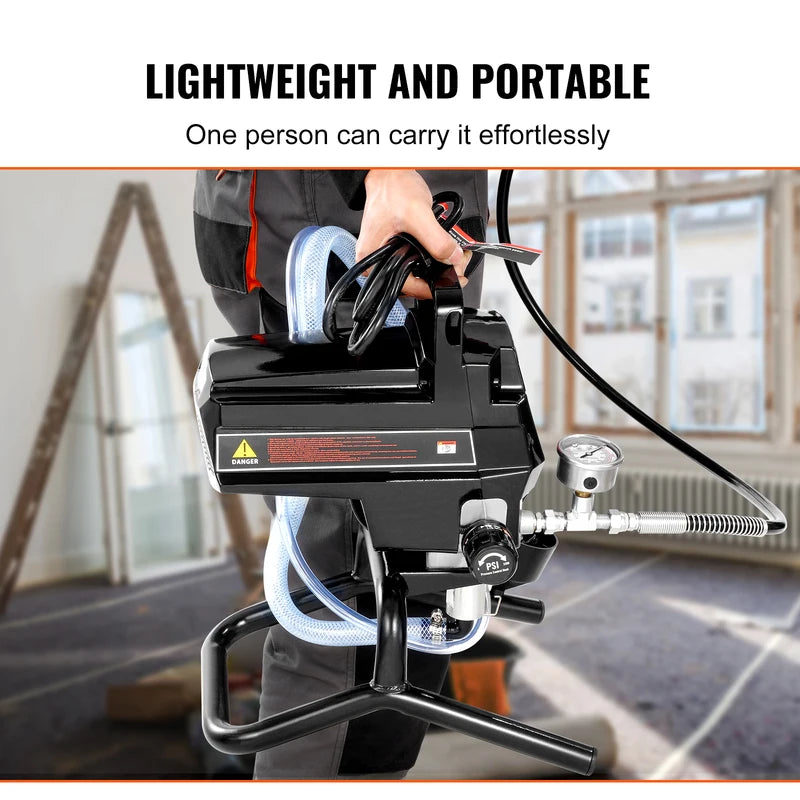 Electric Airless Paint Sprayer 750W 3000 PSI Handheld Professional Coating