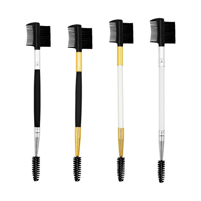 Double Ended Eyebrow & Eyelash Brush Comb Makeup Tool - Professional Cosmetic Applicator