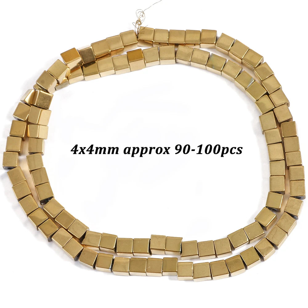 Natural Stone AAA+ Hematite Spacer Beads for Jewelry Making 15''