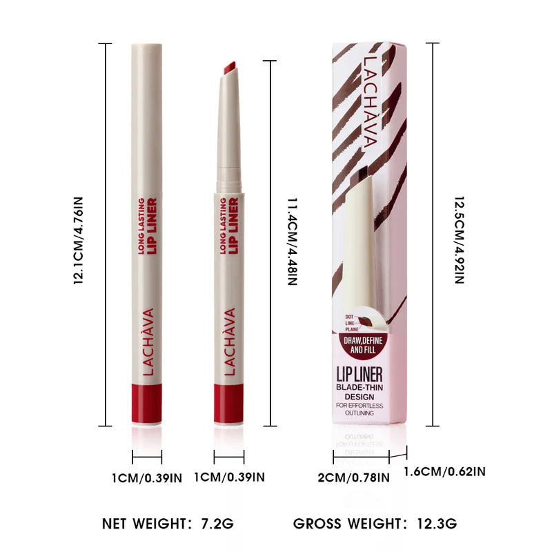 Matte Lip Liner Pen - Long-Lasting Water & Sweat Resistant Makeup