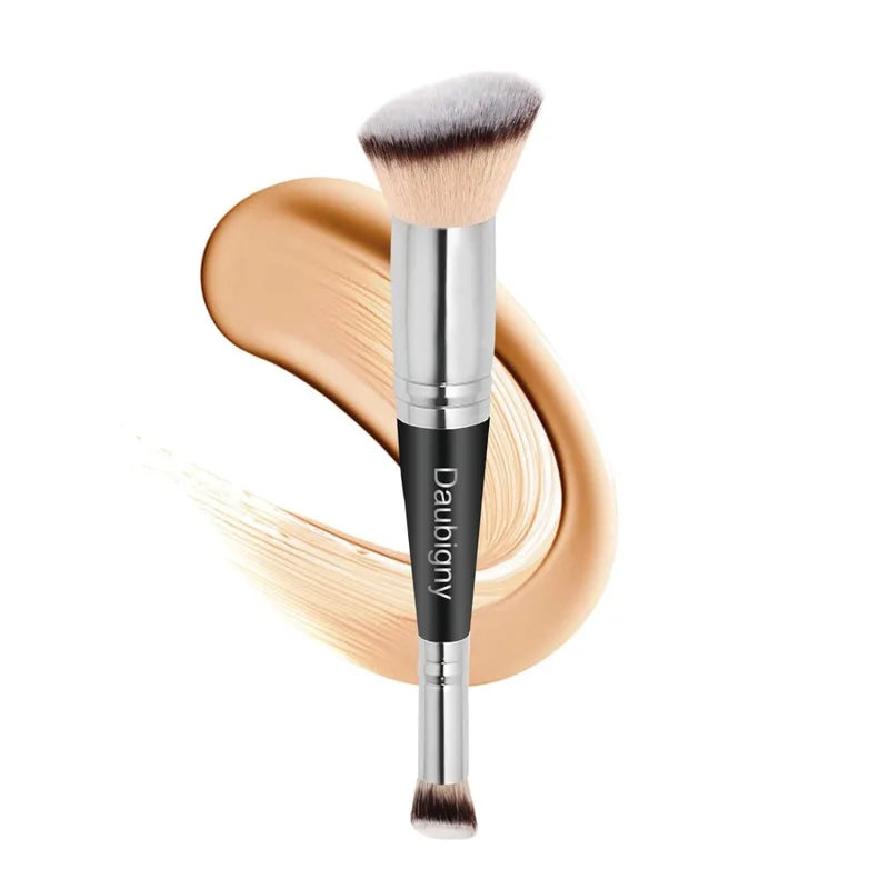 Dual-ended Foundation Brush for Liquid, Cream & Powder Makeup - Short Hair