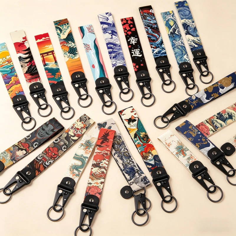 Dragon Eagle Beak Keychain with Koi Fish Design - Reversible Motorcycle & Car Accessory