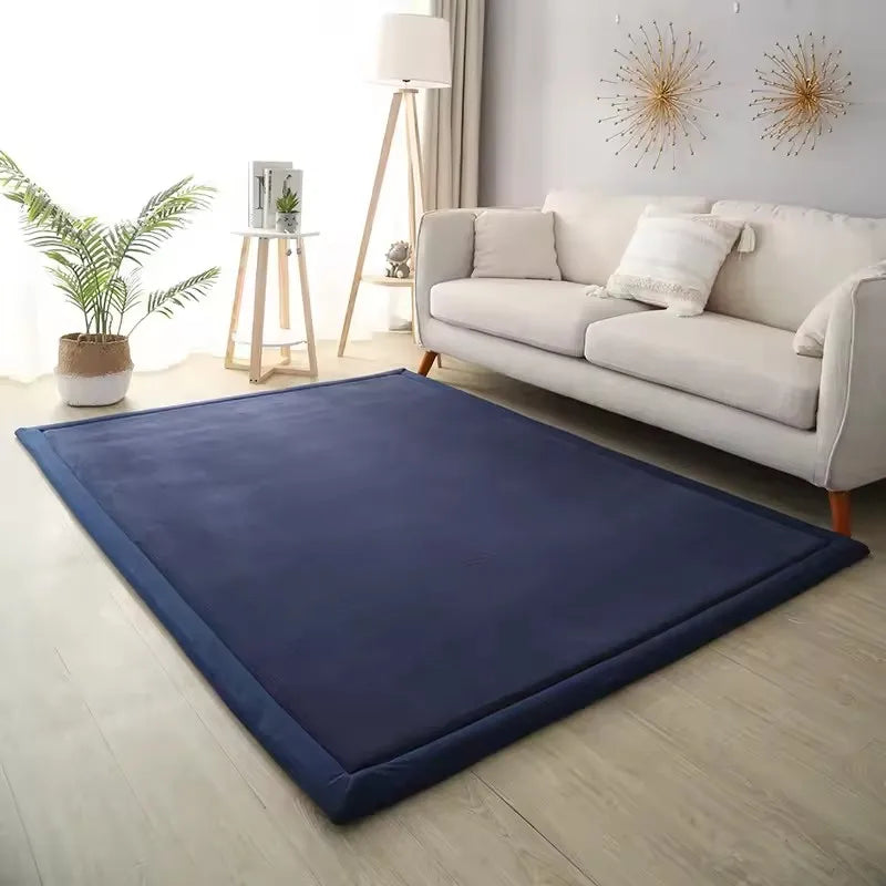 Soft Rectangular Carpet for Living Room and Nursery Play Area – Anti-Fall Baby Crawling Mat