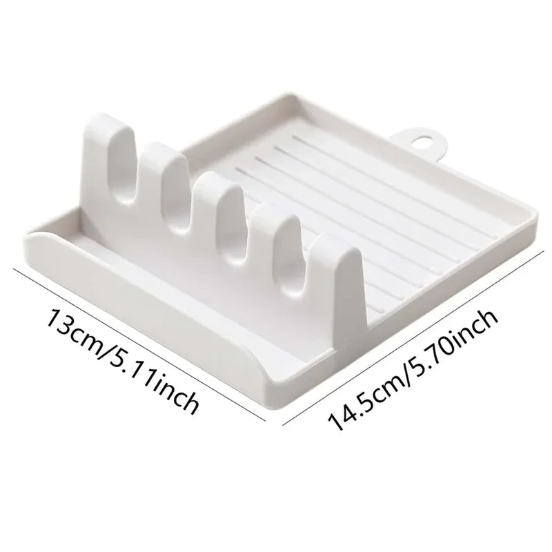 Paint Brush Rest Holder with 4 Slots and Drip Tray - Plastic Organizer for Watercolor, Oil, Acrylic Painting