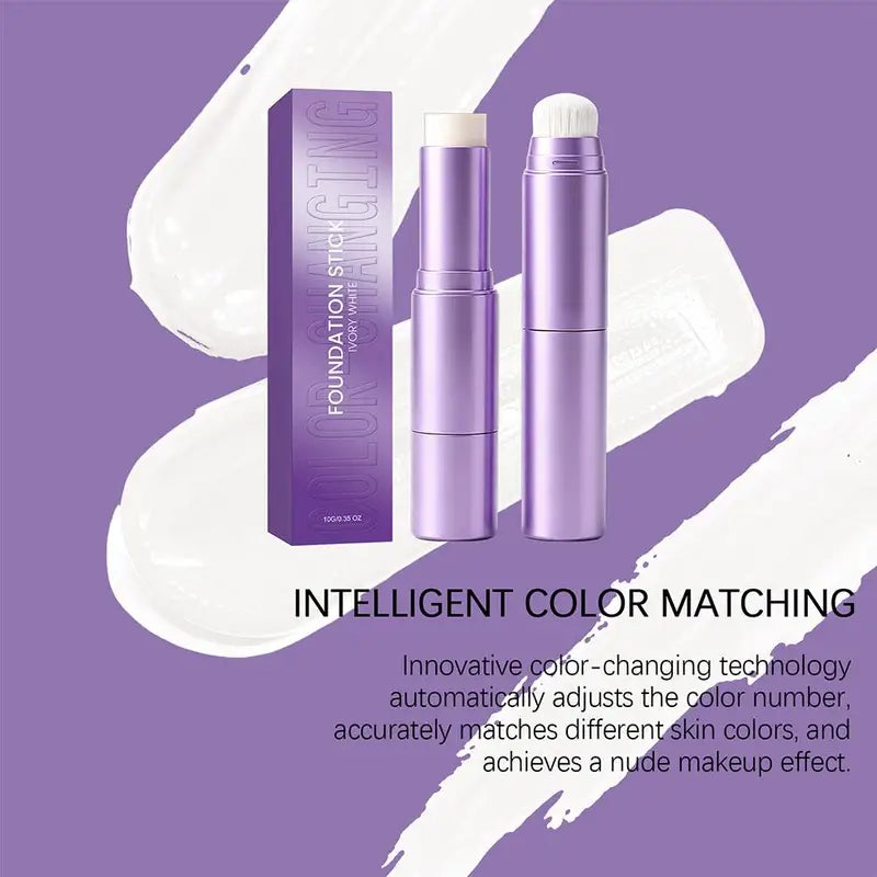 Color-Changing Foundation Stick with Moisturizing & Long-Lasting Coverage