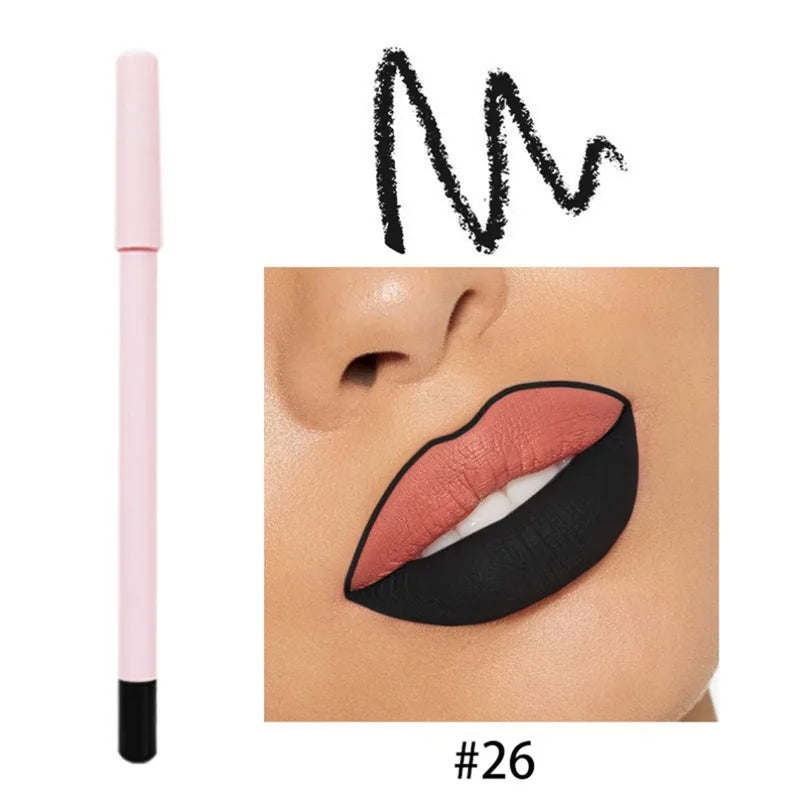 Waterproof Lip Liner Pencil - Long Lasting, Vegan, Multi-Color Options