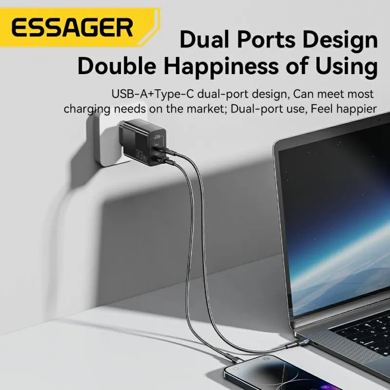 USB C Charger 33W GaN Fast Charging Power Adapter for iPhone, iPad, Samsung